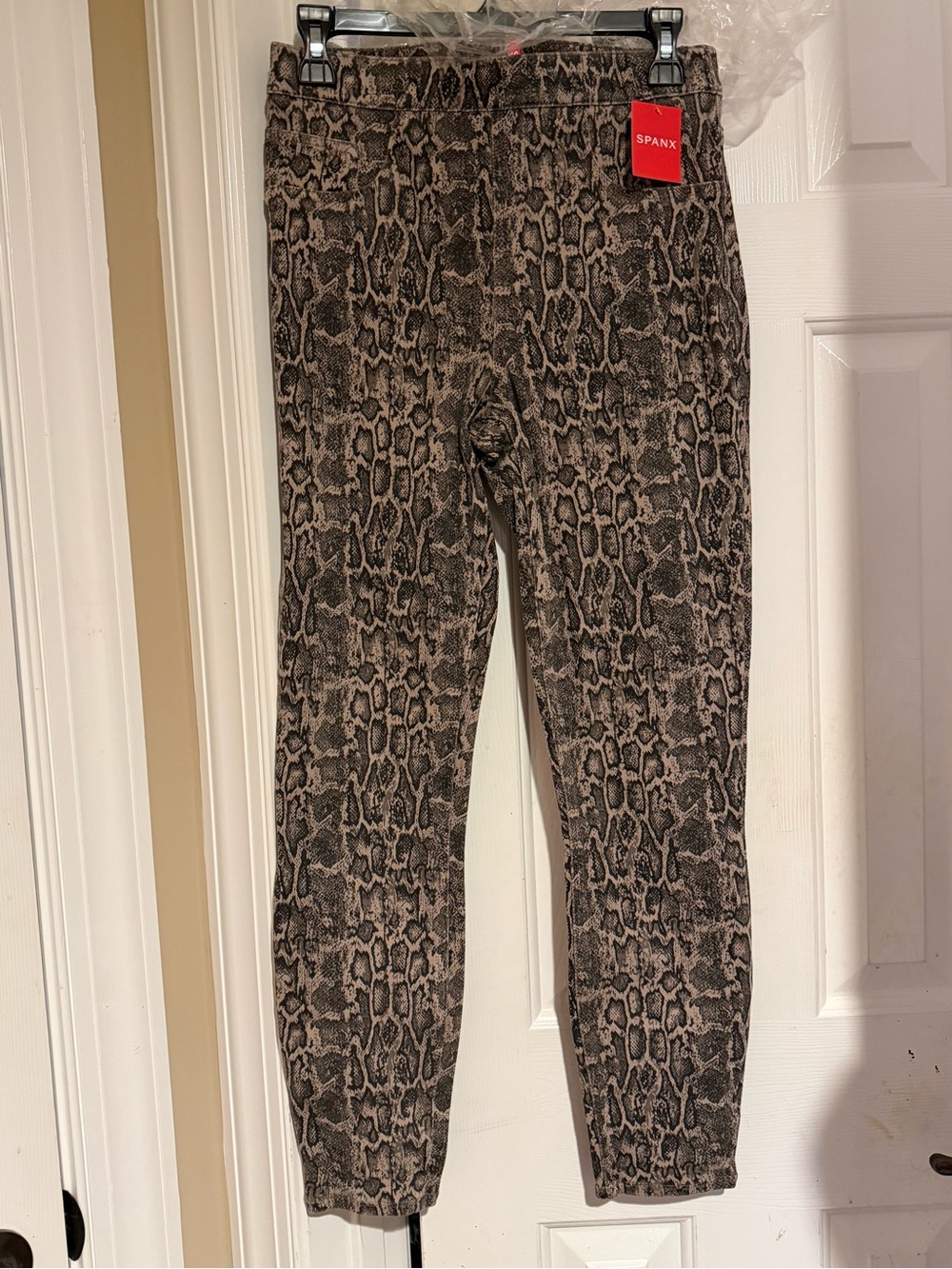SPANX Women's Snake Print Jean-ish Leggings- Taupe Snakeskin